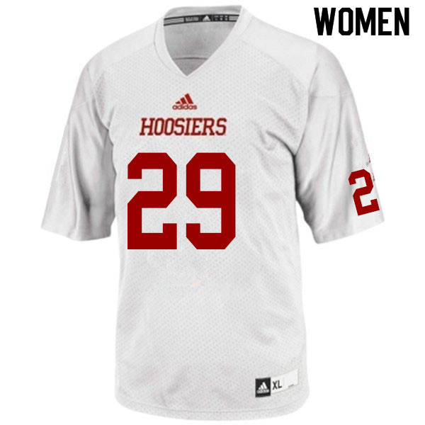 Women #29 Liam Zaccheo Indiana Hoosiers College Football Jerseys Sale-White